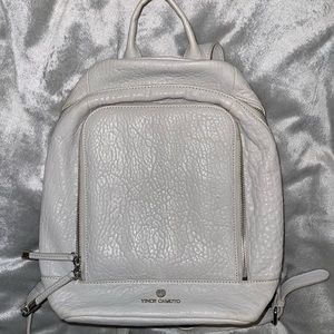 VINCE CAMUTO STONE GRAY LEATHER BACKPACK